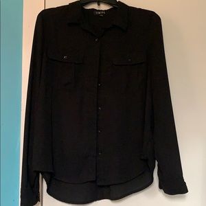 Simple Black Button Up